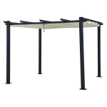 Pergola autoportante 3 × 3m cassis beige - structure aluminium happy garden Pergola autoportante 3 × 3m cassis beige - structure aluminium happy garden