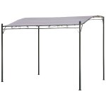 Pergola murale 3 � 2, 5m nice taupe happy garden