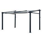 Pergola murale 3 × 4m frejus beige - structure aluminium happy garden Pergola murale 3 × 4m frejus beige - structure aluminium happy garden