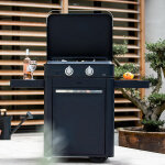 Plancha  gaz combo enosign 65 bleu navy 2 feux eno