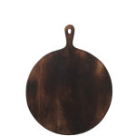 Planche  dcouper ronde avec manche en bois marron l50cm j - line