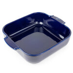 Plat  four cramique appolia carr bleu 28 cm peugeot