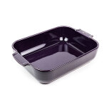 Plat  four cramique appolia rectangulaire aubergine 32 cm peugeot