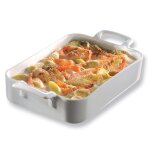 Plat rectangulaire porcelaine belle cuisine 30 cm blanc revol