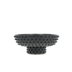 Plat vaest en terre cuite mat noir villa collection