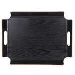Plateau rectangle no angle 44, 5x33, 5 cm noir table passion