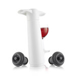 Pompe  vin blanche et 2 bouchons vacuvin