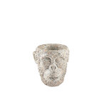Pot de fleur calbe en ciment gris villa collection