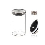Pot en verre avec couvercle en mtal de 1000ml kozina kozina