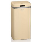 Retro poubelle  ouverture automatique avec capteur, mtal, 45 litres, vintage crme swka4500cneu