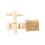 Robinet bois acacia pour vinaigrier 3 pouces - 13 x 80mm aalberts integrated piping systems