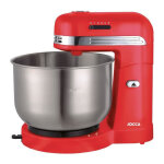 Robot ptrin - jocca - bol en acier inoxydable 3, 5 l - 5 vitesses - rouge et gris jocca