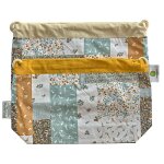 Sac  pain patchwork bleu caramel sacasalades by armin