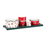 Service apritif bells 34, 5 cm table passion