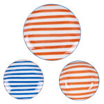 Service d'assiettes 18 pices bahia orange et bleu trend'up