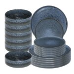 Service d'assiettes abysses 18 pices table passion