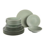 Service d'assiettes vsuvio vert sauge 18 pices table passion