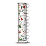 Service  expresso italy avec 6 tasses et support bialetti