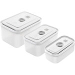 Set de 3 botes sous vide - verre - rectangulaire zwilling fresh & save zwilling