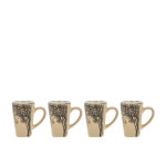 Set de 4 tassed espresso hela en grs brun villa collection