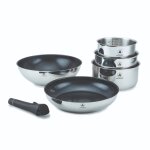 Set de 6 pices inox amovible antiadhsif -  ractif  laguiole cuisson