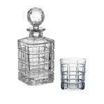 Set de 6 verres  whisky et carafe en cristal de bohme timesquare table passion
