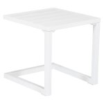 Table d'appoint barbados en aluminium blanc happy garden