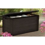 Tood malle / coffre de rangement en rsine - 300 l - 120 x 46 x 58 cm - marron aspect bois tood