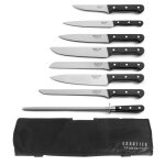 Universal - trousse souple avec 8 couteaux de cuisine sabatier trompette