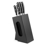 Vulcano - bloc spaghetti 5 couteaux de cuisine sabatier trompette