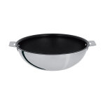 Wok inox antiadhrent casteline sans manche 28 cm cristel