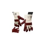 1 paire de gants de travail en cuir de bovin et coton