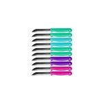 100 couteaux de cuisine diff�rentes couleurs, en acier inoxydable