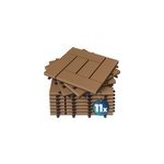 11x dalles de terrasse clipsables en wpc 30x30cm terracotta
