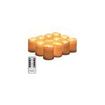 12 bougies led en cire avec tlcommande