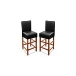 2 x tabouret de bar en bois avec dossier avec repose - pieds