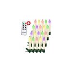 20x bougies de no�l led multicolore pour sapin