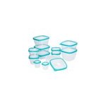 24 pcs boites de conservation turquoise