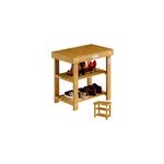 2en1 meuble � chassures et banc en bois d'acacia dur et robuste 50cm