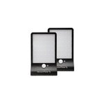 2x appliques murales solaires 36 led d�tecteur de mouvement