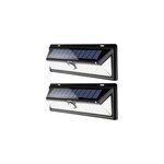 2x appliques murales solaires 90 led d�tecteur de mouvement