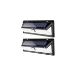 2x appliques murales solaires 90 led d�tecteur de mouvement