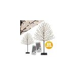 2x arbre cerisier 200 led blanc chaud 180cm