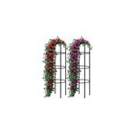 2x colonne rosiers et plantes 200x40cm