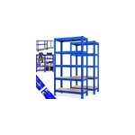 2x Étagère charge lourde bleue 180x90x40 cm - 875kg max 2x Étagère charge lourde bleue 180x90x40 cm - 875kg max