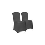 2x housses de chaise anthracite