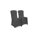 2x housses de chaise anthracite