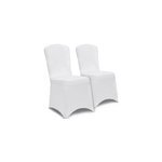 2x housses de chaise blanches