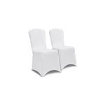 2x housses de chaise blanches 2x housses de chaise blanches