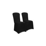 2x housses de chaise noir rev�tement si�ge f�te
